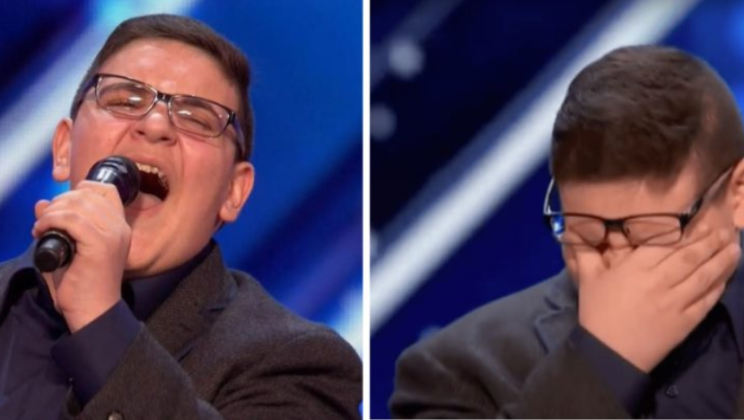 This 16-year-old boy, blind for 12 years, sings in such a way that he receives the Golden Buzzer