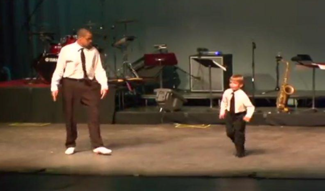 A 6-year-old boy stared at the dance teacher – seconds later he left the entire audience speechless